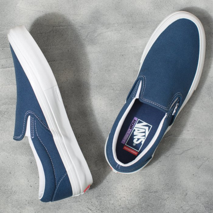 Wrapped Dark Denim Vans Skate Slip-On Shoe Top