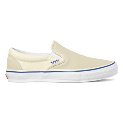 Off White Skate Slip-on Vans Skateboard Shoe