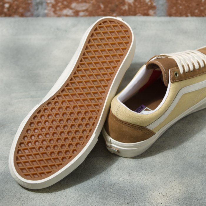 Brown Nubuck/Canvas Vans Skate Old Skool Shoe Bottom