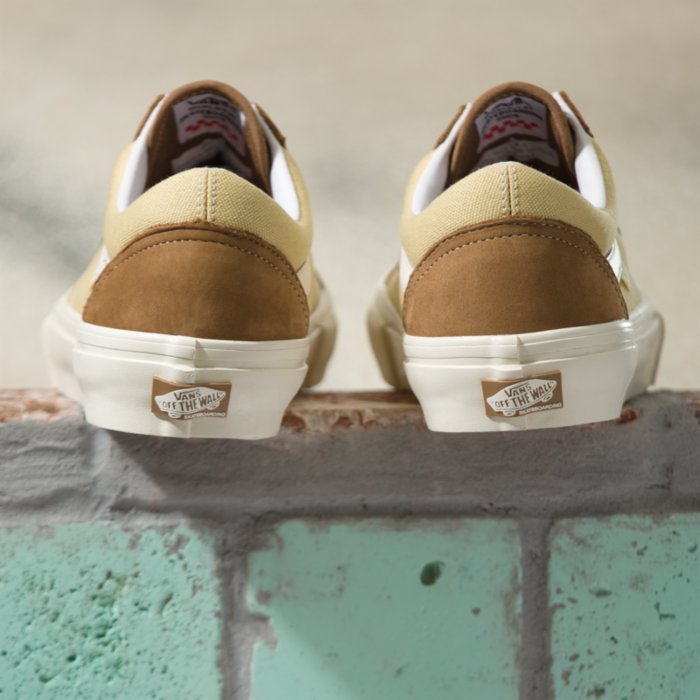 Brown Nubuck/Canvas Vans Skate Old Skool Shoe Back