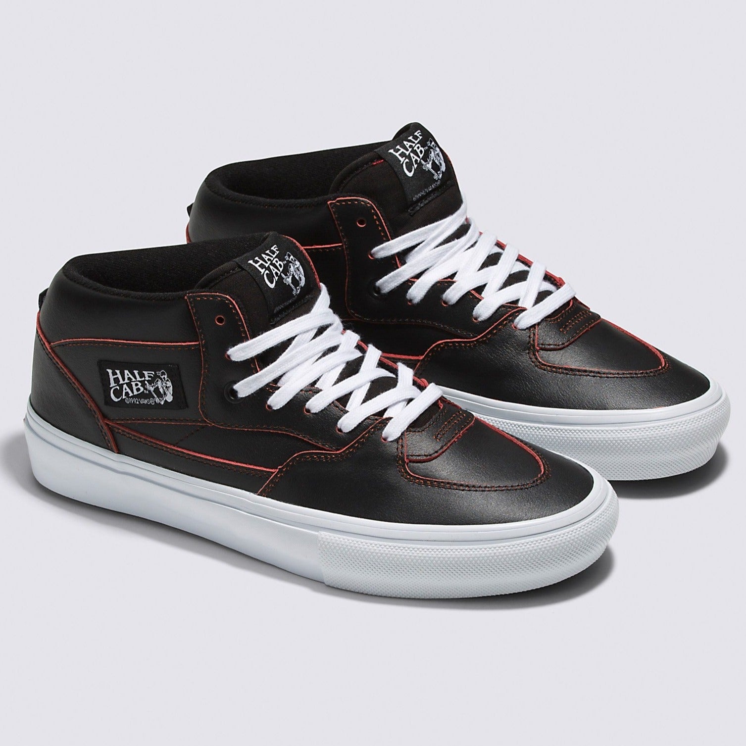 Black/Orange Wear-Away Vans Skate Half Cab Shoe