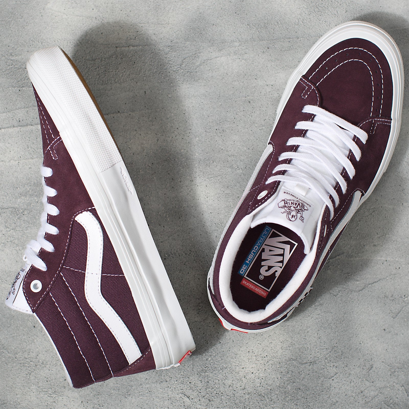 Wine Wrapped Vans Skate Grosso Mid Skateboard Shoe Top