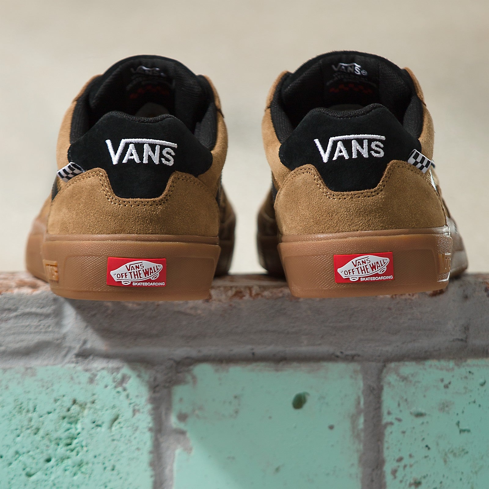 Tobacco Brown Wavyee Vans Skateboard Shoe Back