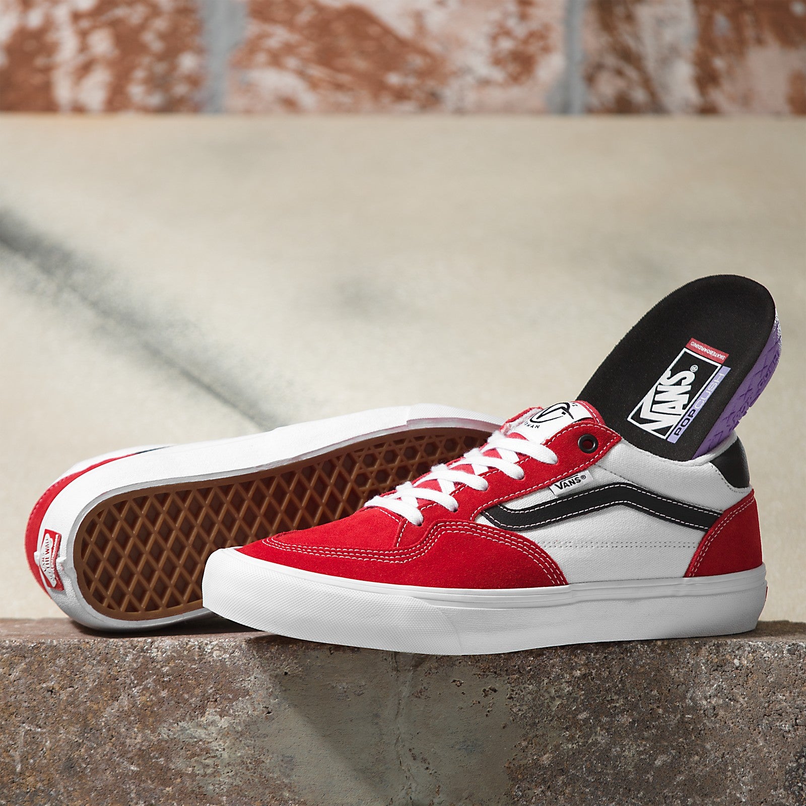 Athletic Black/Red Rowan Vans Skateboard Shoe