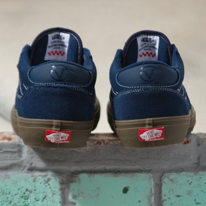 Dress Blues Rowan Pro Vans Skateboarding Shoe Back