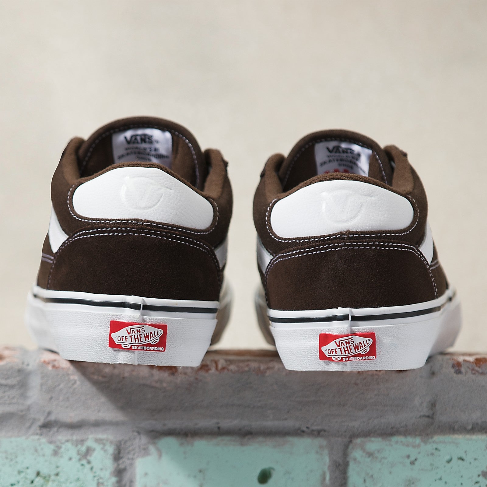 Dark Brown Rowan Pro Vans Skateboarding Shoe Detail