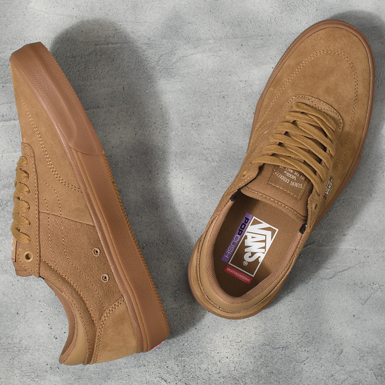 Brown/Gum Gilbert Crockett Vans Skateboard Shoe Top