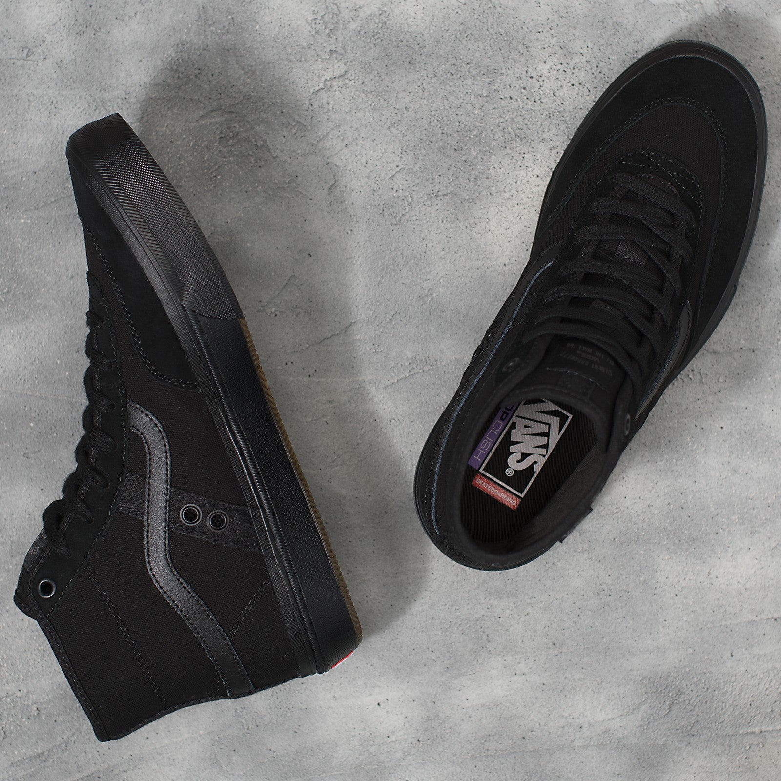 Black Crockett High Vans Skateboard Shoe Top