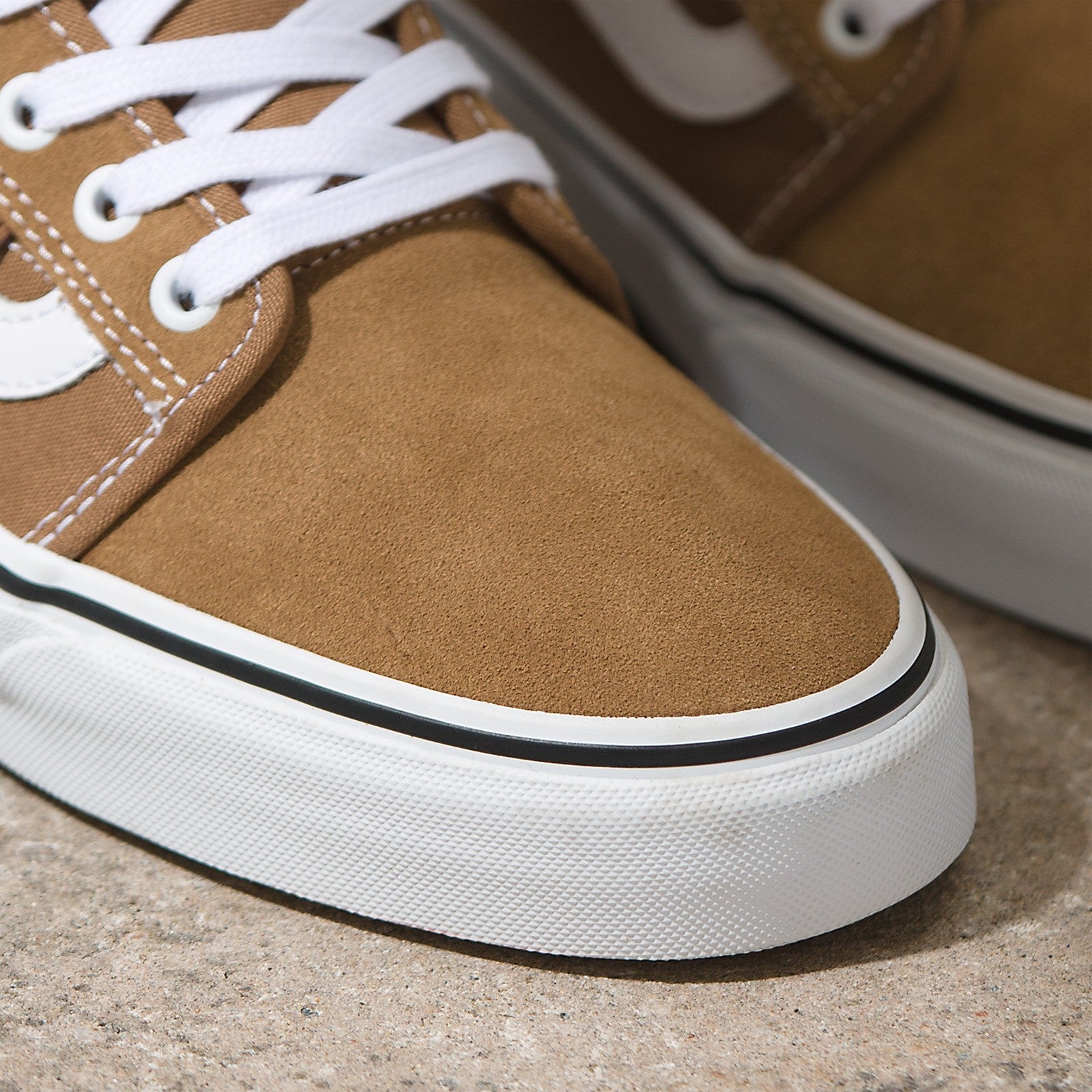 Tobacco Brown Vans Chukka Low Side Stripe Skate Shoe Detail