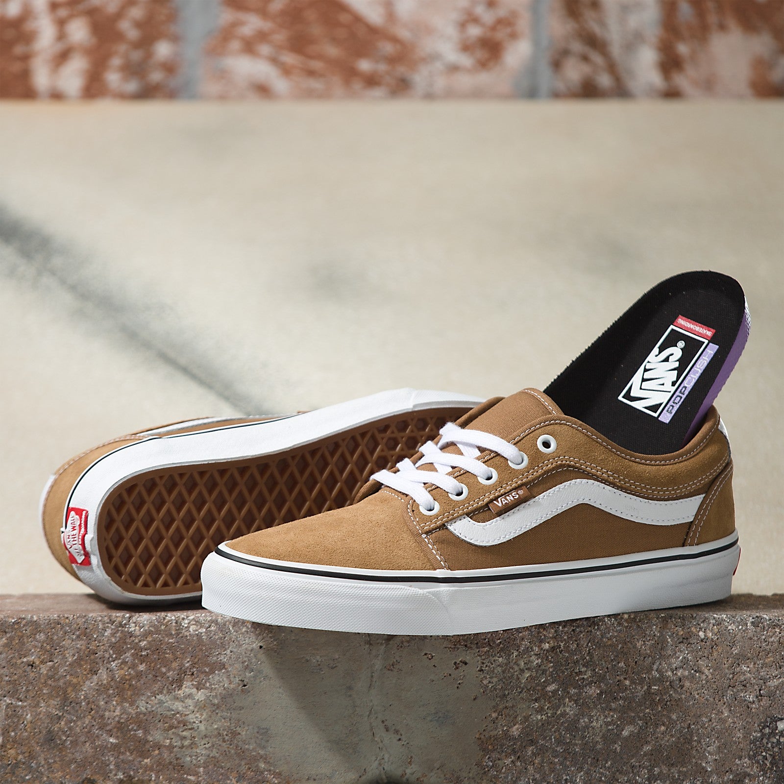 Tobacco Brown Vans Chukka Low Side Stripe Skate Shoe