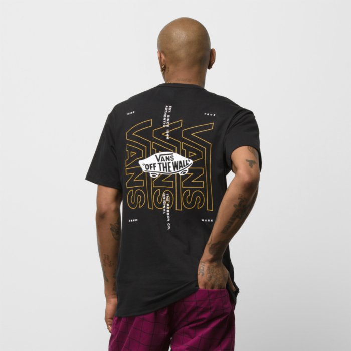 Black Off The Wall Logo Back Vans T-Shirt