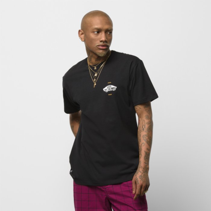 Black Off The Wall Logo Back Vans T-Shirt