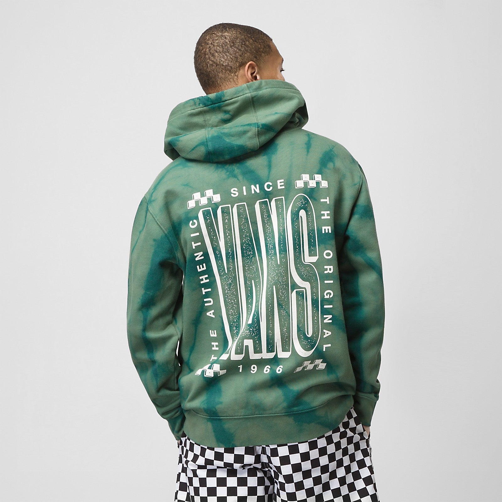 Tall Type Tie Dye Vans Pullover Hoodie Back