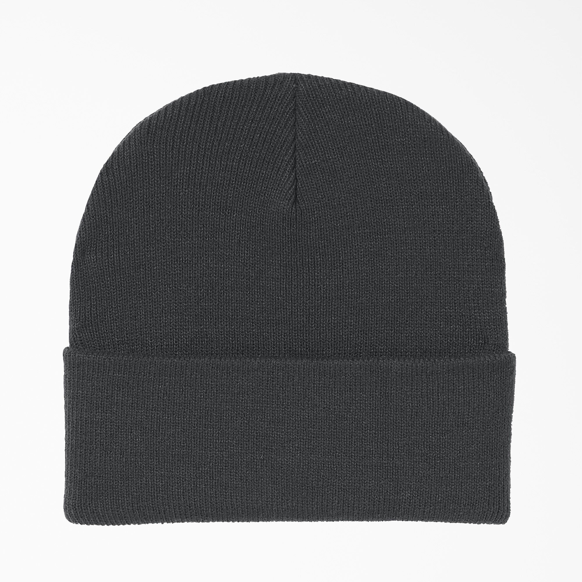 Dark Charcoal Cuffed Knit Dickies Beanie Back