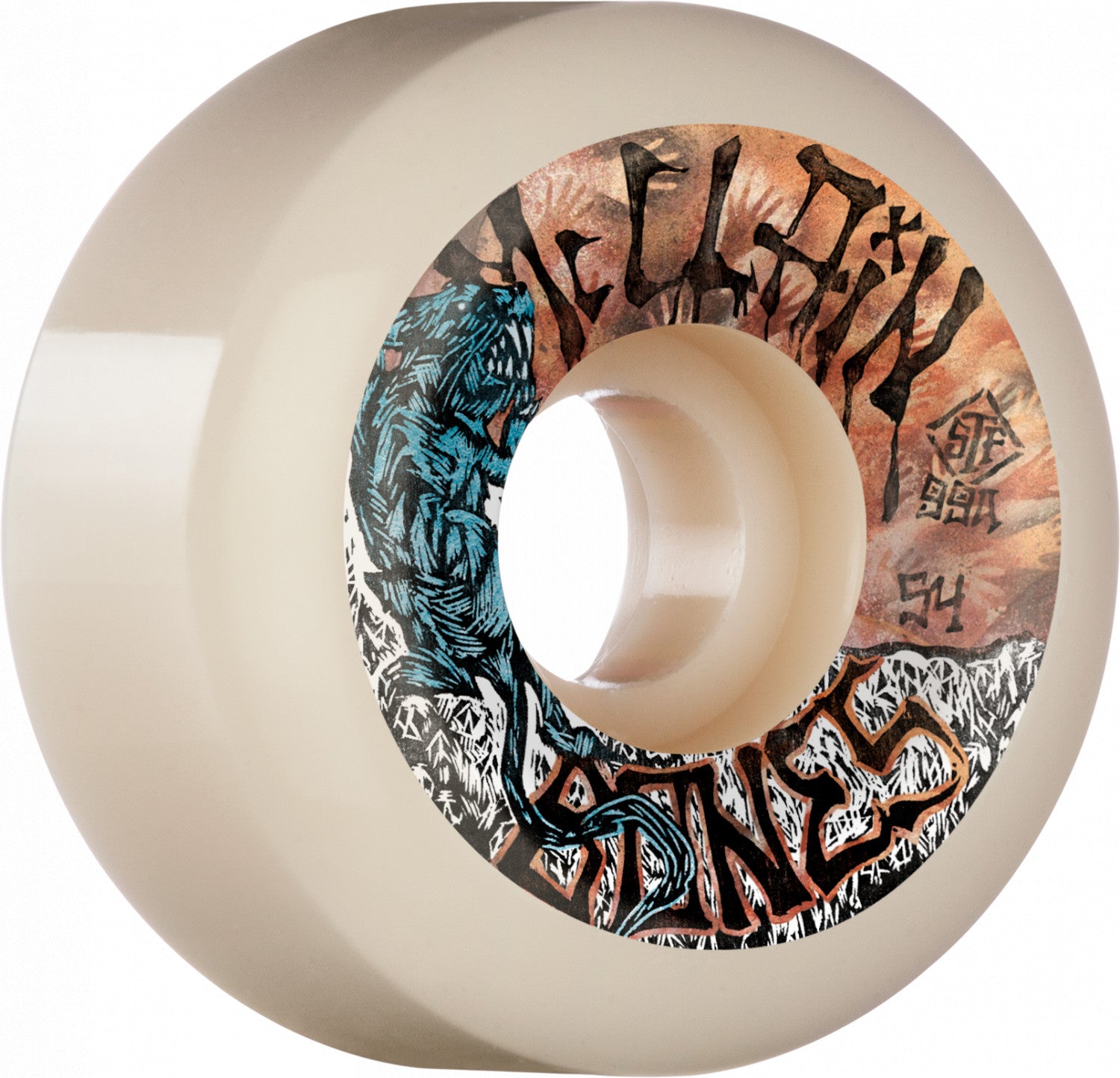 Bones STF 99A McClain Primal V6 Widecuts Skateboard Wheels - Natural