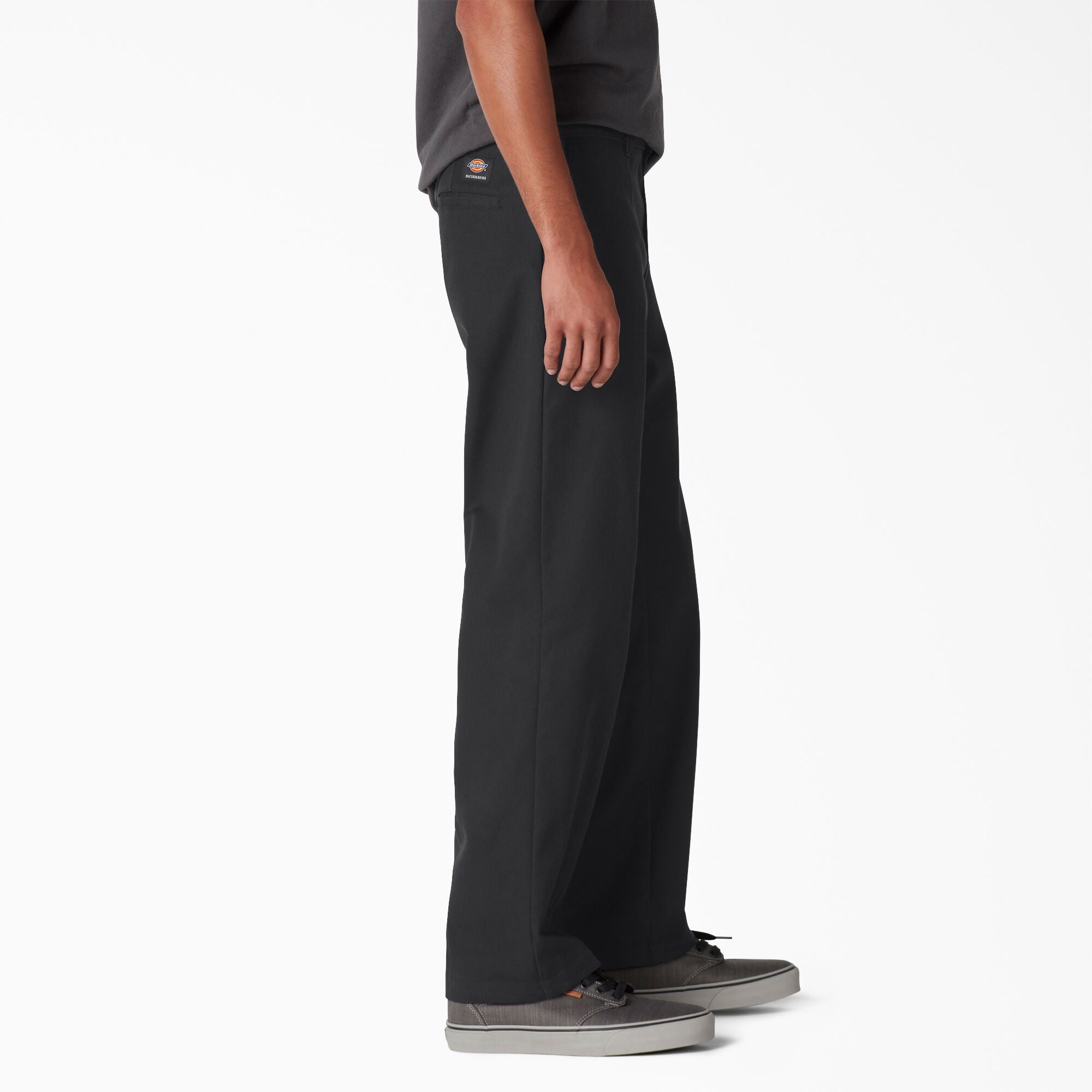 Black Dickies Regular Fit Skateboarding Pants Side