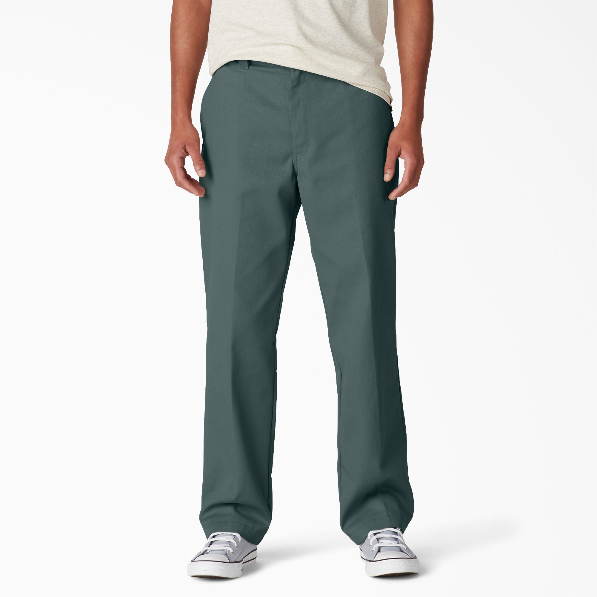 Lincoln Green Dickies Regular Fit Skateboarding Pants On