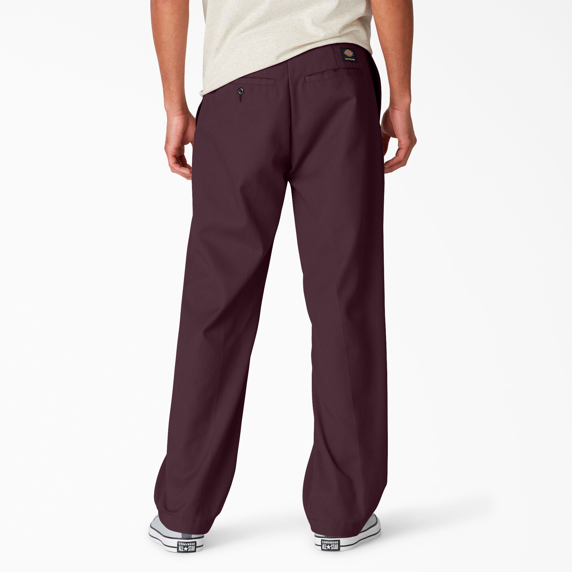 Maroon Dickies Regular Fit Skateboarding Pants Back