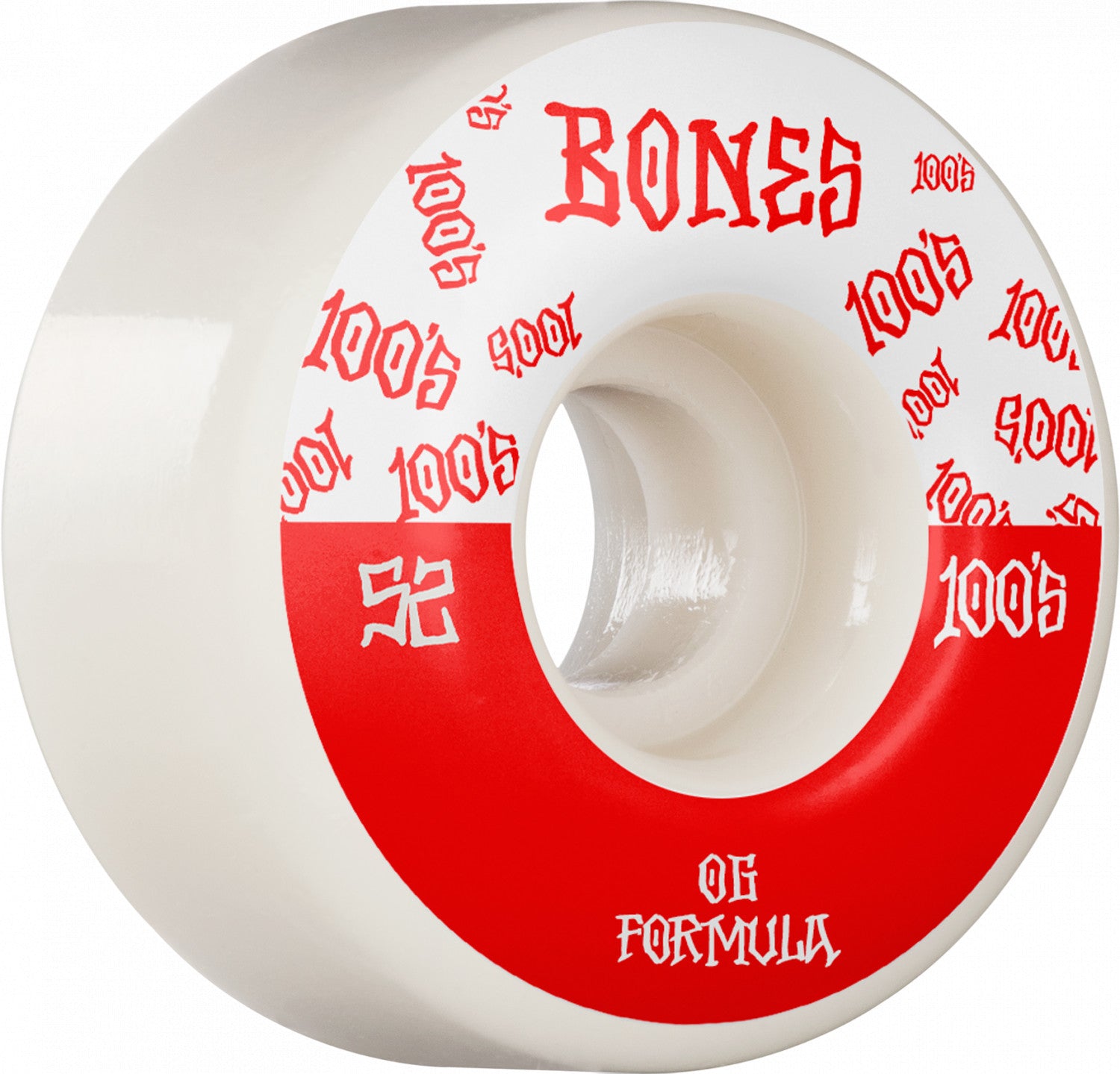 White V4 Wide Bones 100s Skateboard Wheels