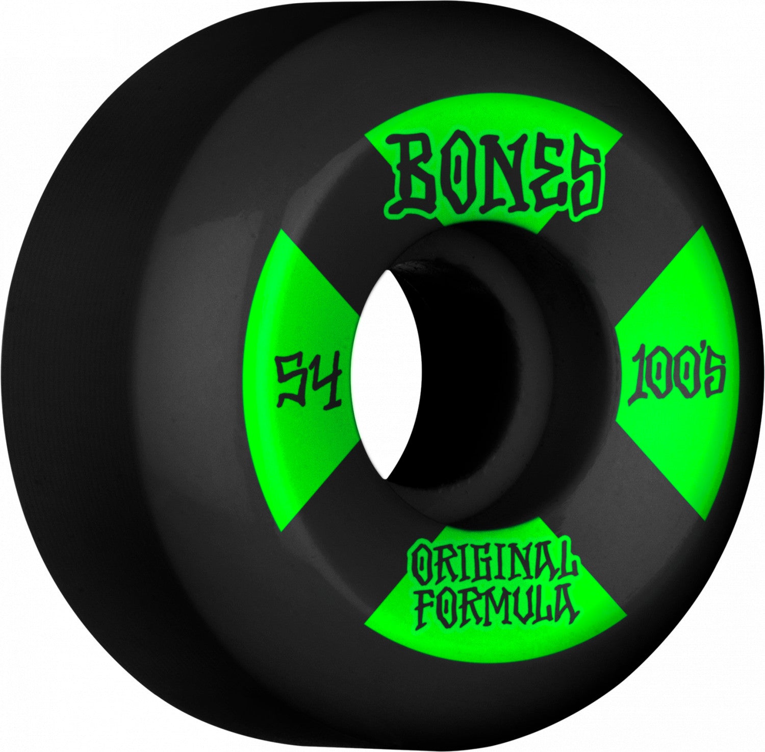 Black/Green V5 Bones 100s Wheels