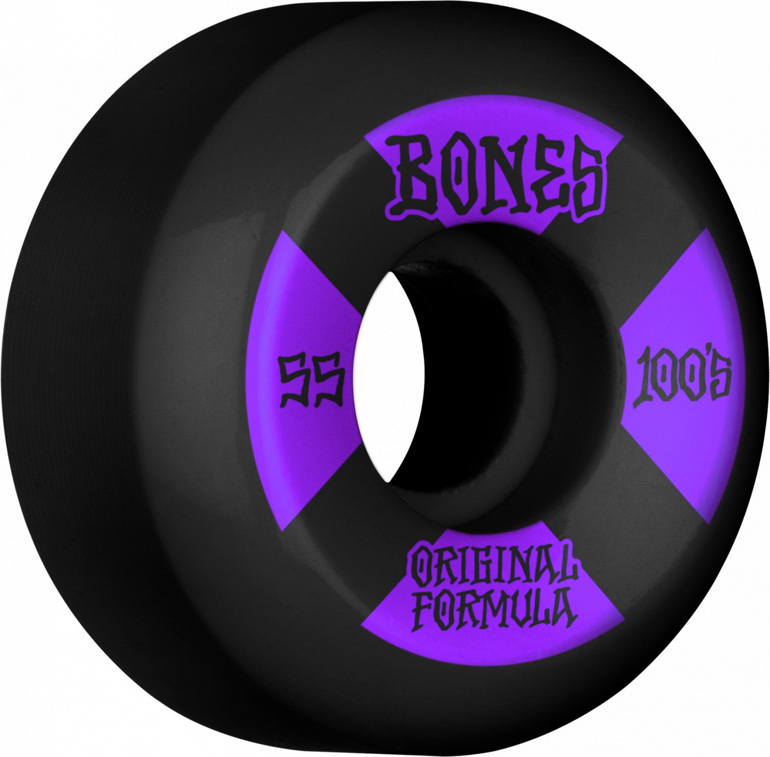 55mm V5 Sidecut #4 Bones 100s Skateboard Wheels