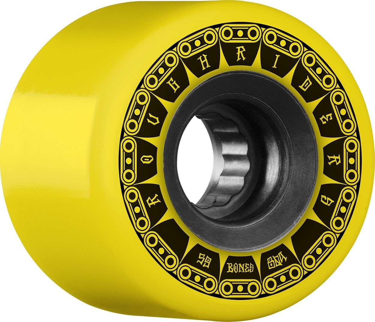 Bones ATF Tank Rough Riders Skateboard Wheels - Yellow