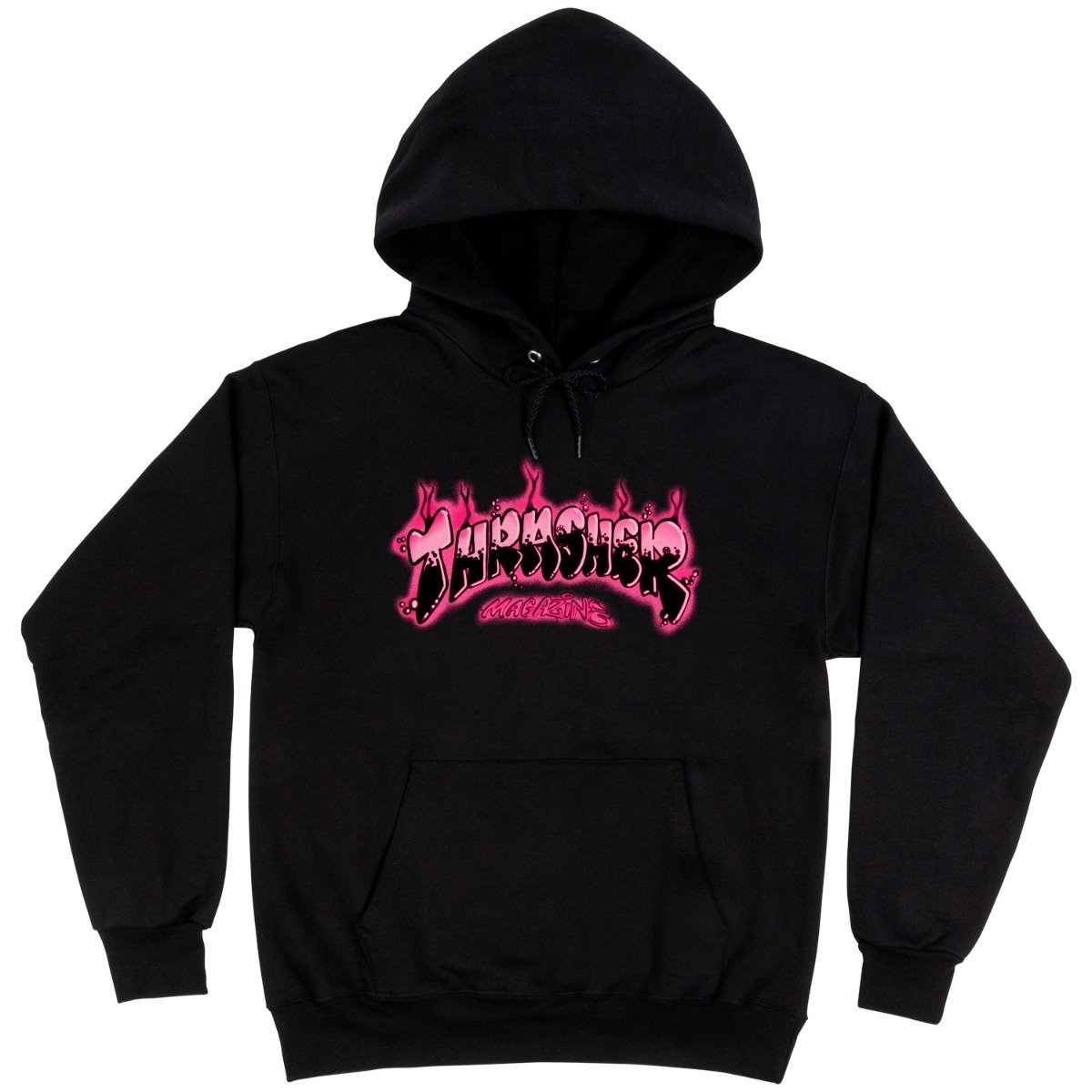 Black/Pink Airbrush Thrasher Magazine Hoodie