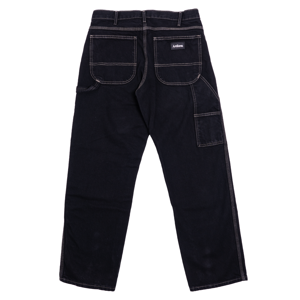 Black Untapered Artform Denim Back