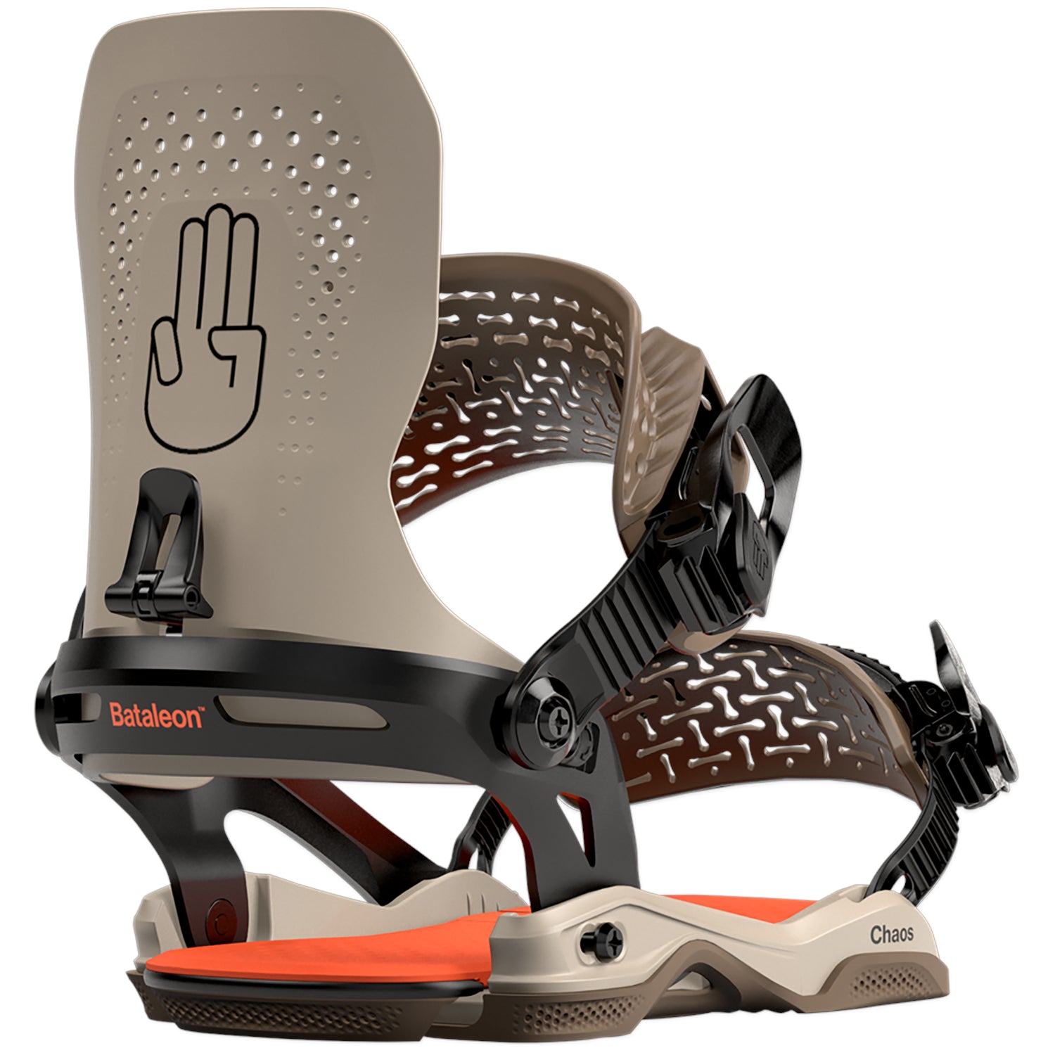 Brown 2023 Chaos Asymwrap Bataleon Snowboard Bindings