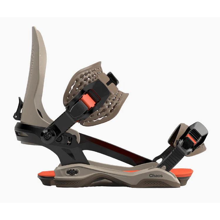 Brown 2023 Chaos Asymwrap Bataleon Snowboard Bindings Side