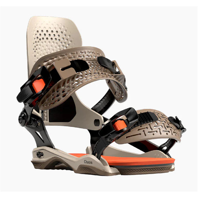 Brown 2023 Chaos Asymwrap Bataleon Snowboard Bindings Front