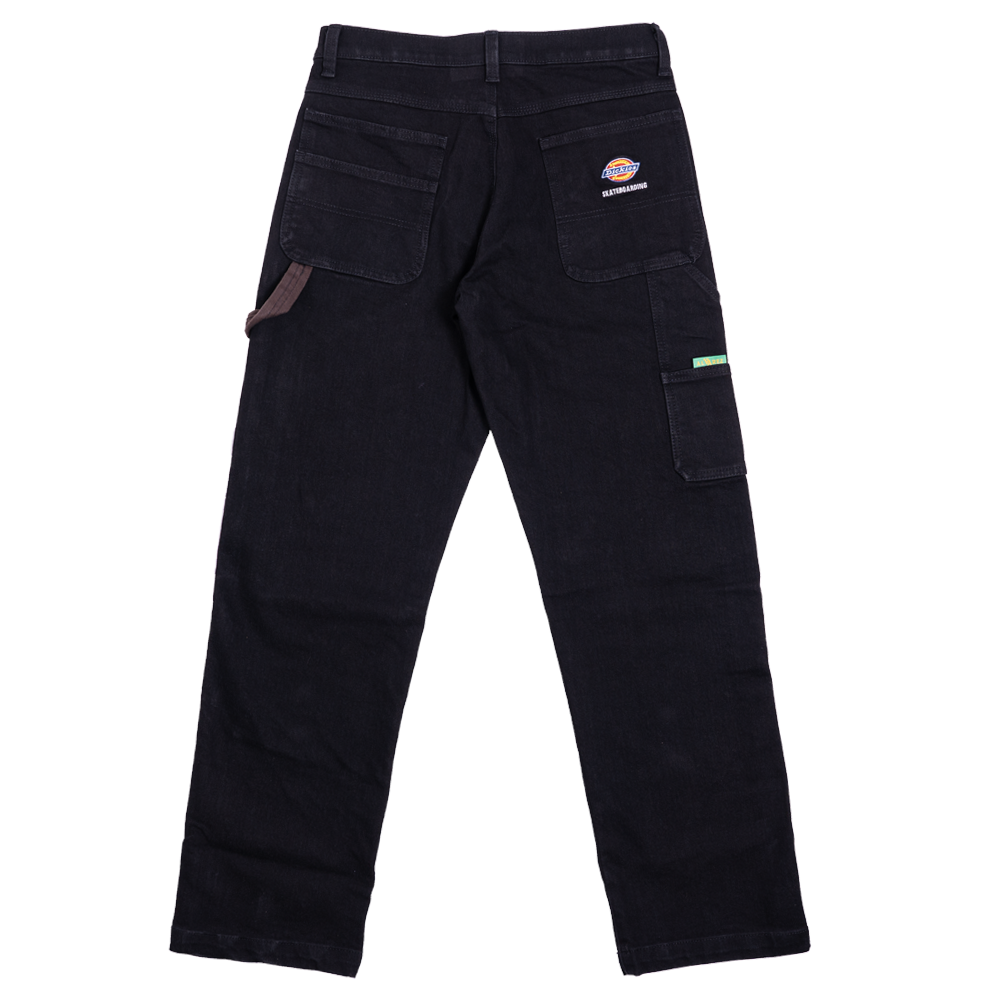 Vincent Alvarez Black Denim Regular Fit Dickies Utility Pants Back