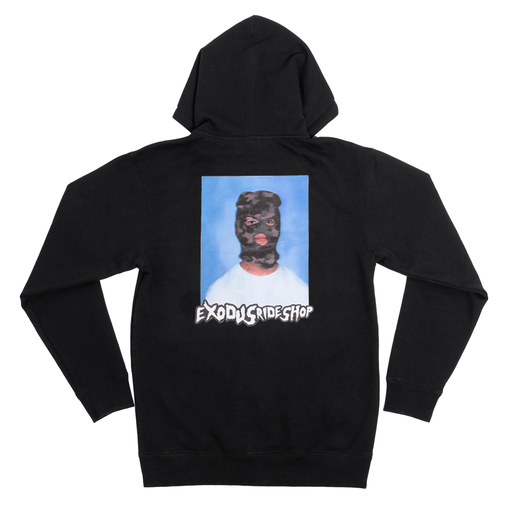 Black Exodus Ski Mask Zip Up Hoodie