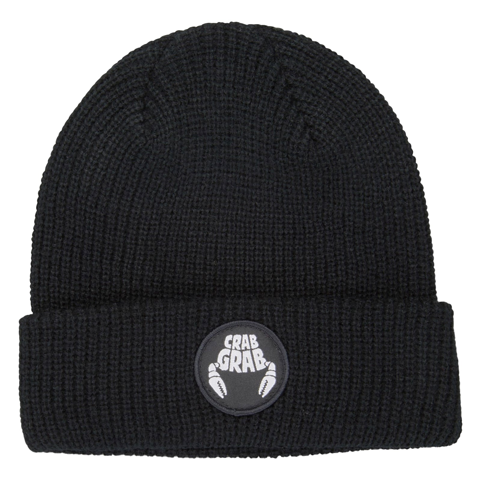 Black Circle Patch Crab Grab Beanie