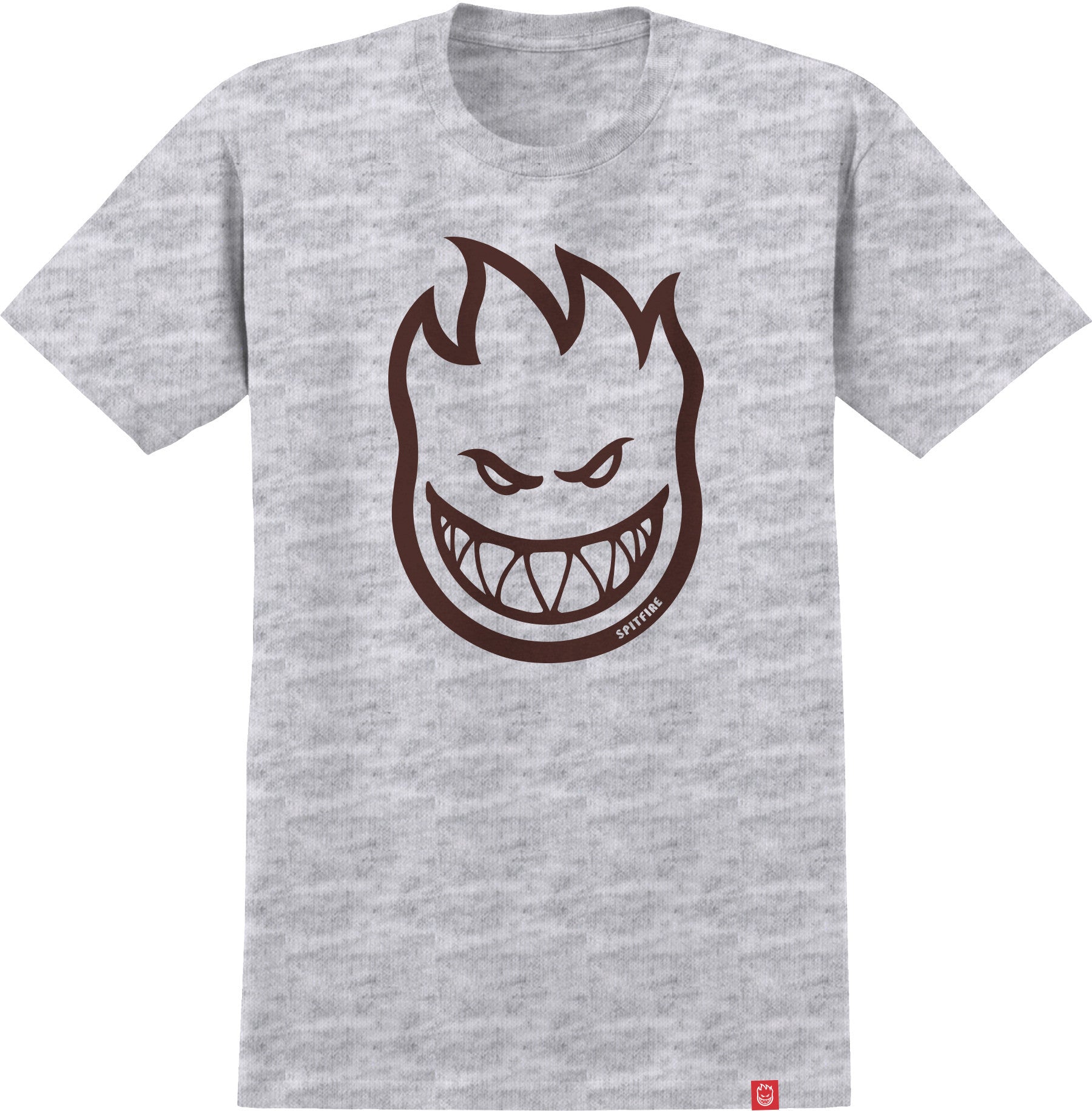 Grey/ Dark Red Outline Bighead Spitfire Wheels T-Shirt