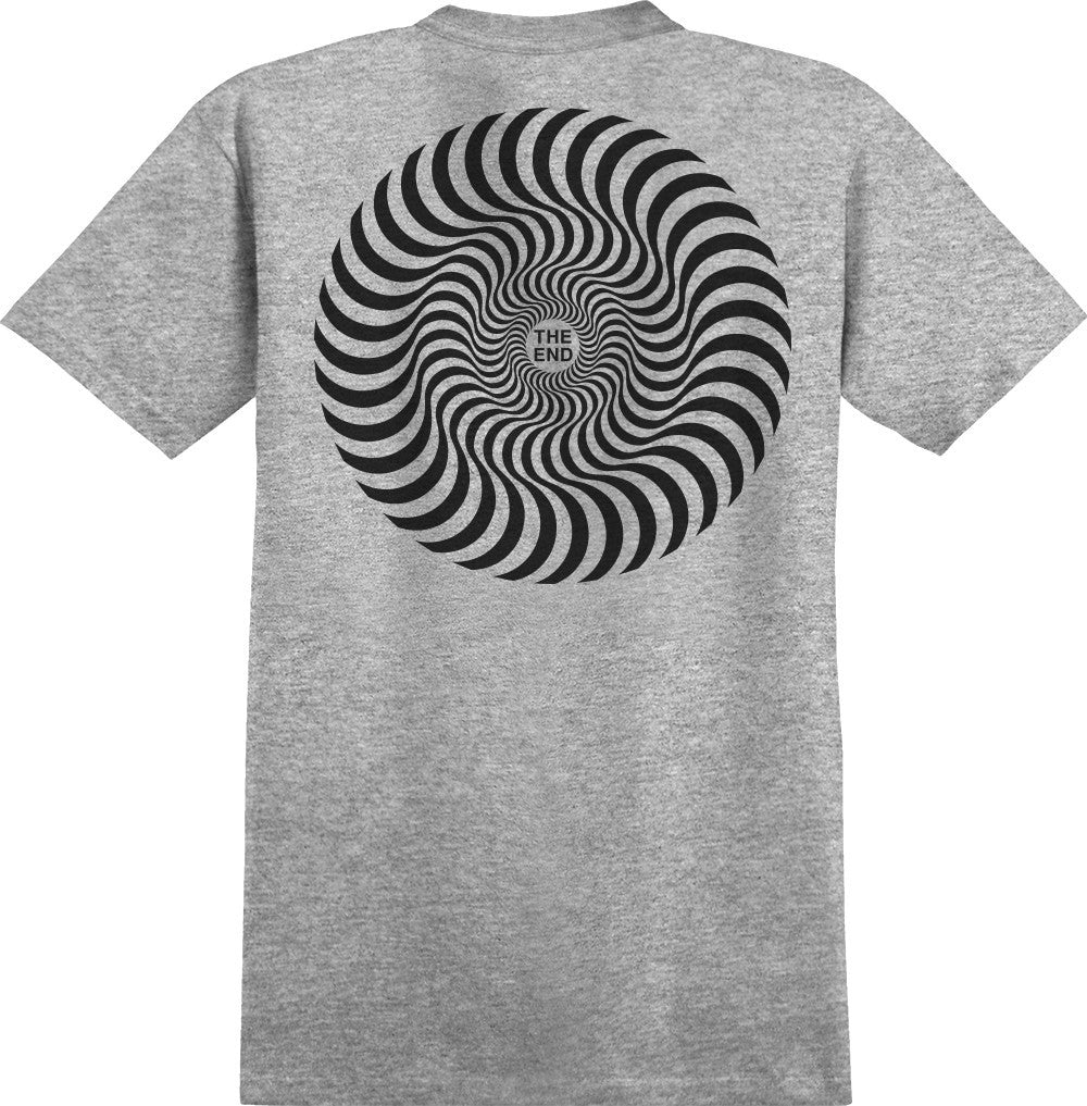 Heather Grey Classic Swirl Spitfire Wheels T-Shirt Back