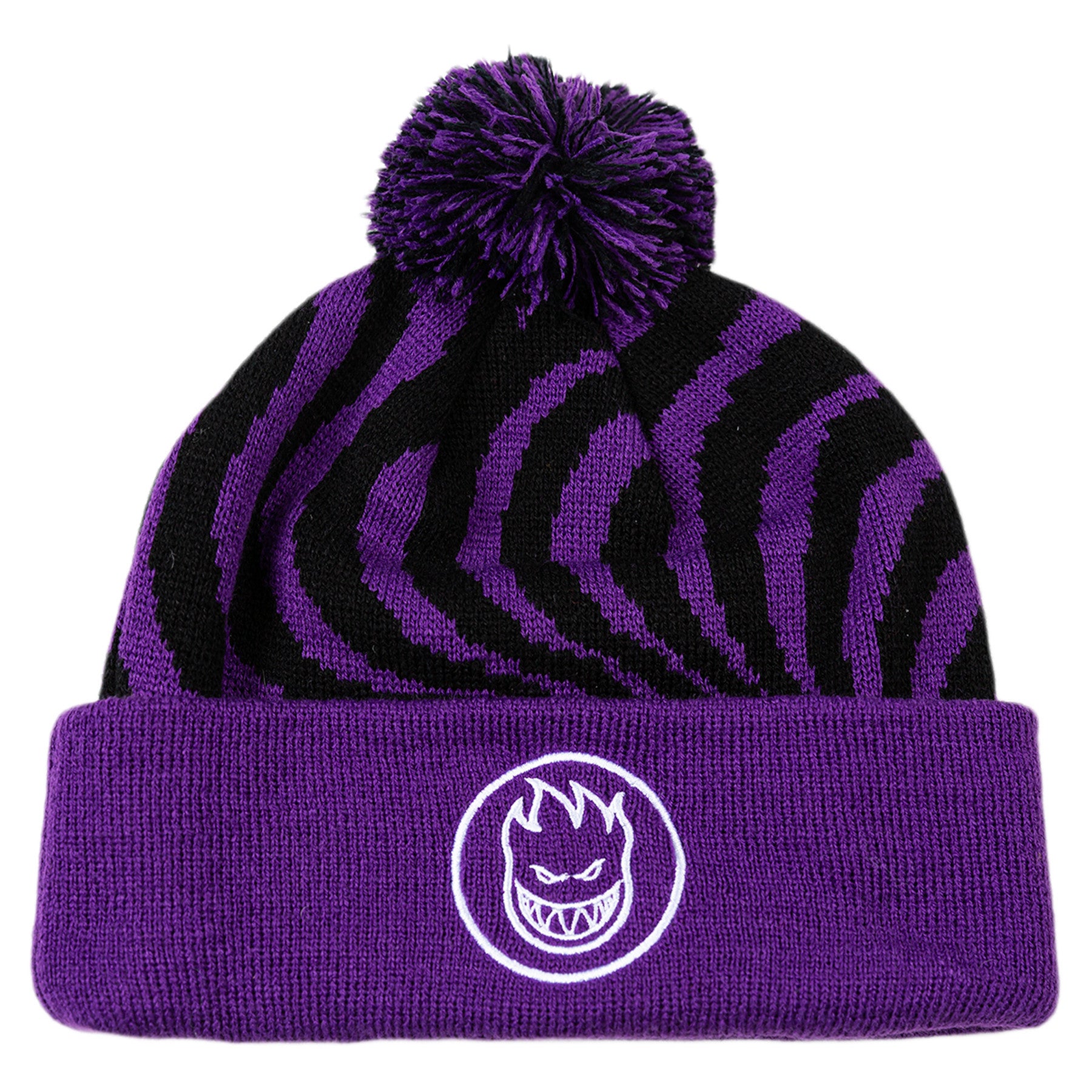 Spitfire Classic Swirl Pom Beanie - Purple