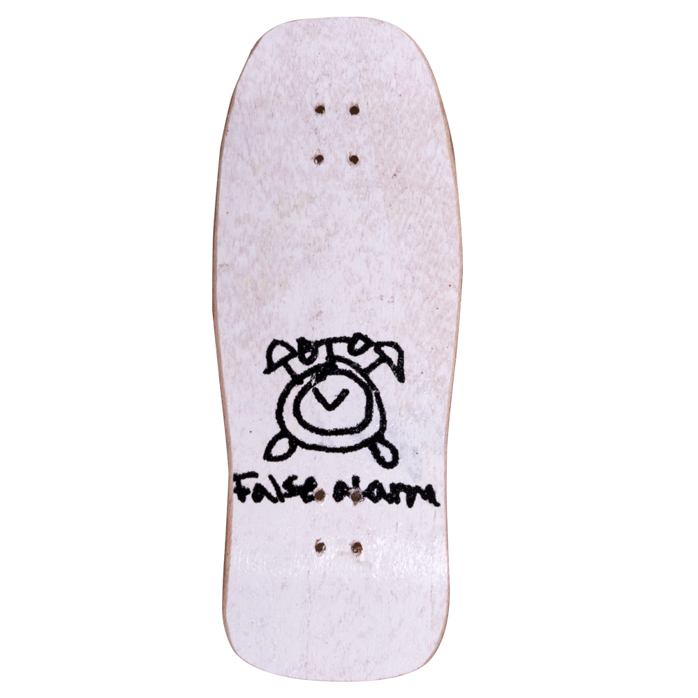 White Fish Shape False Alarm Fingerboard Deck