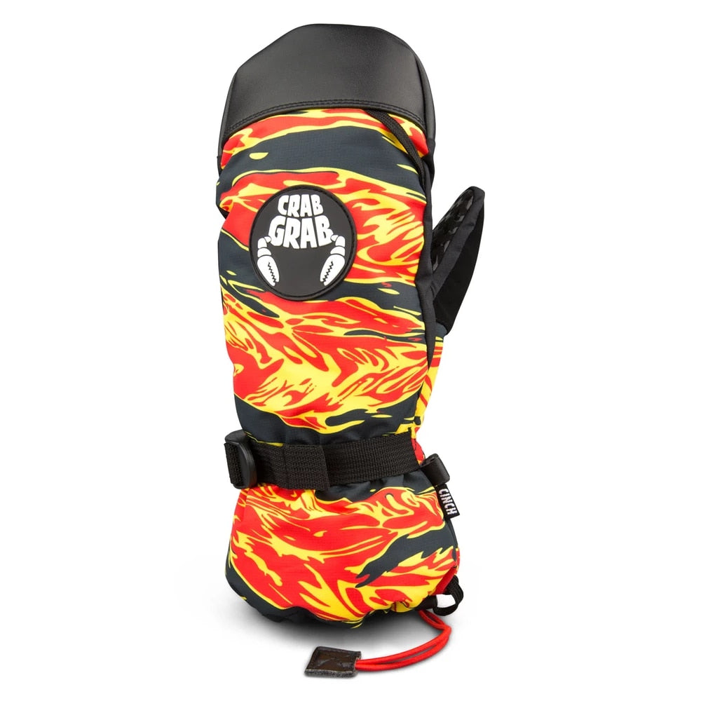 Crab Grab Cinch Mitt Snowboard Mittens - Flamethrower