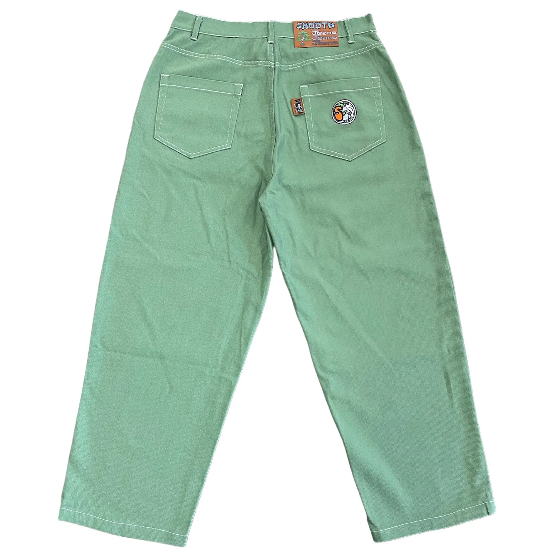 Grass Earth Smooth Baggy Denim Back