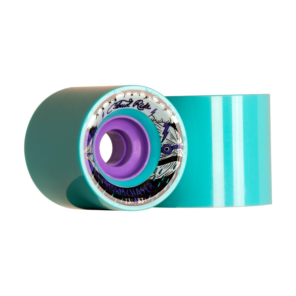 Blue 73mm Storm Chaser Cloud Ride Longboard Wheels