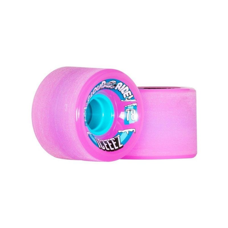 Pink 59mm Iceez Cloud Ride Longboard Wheels Shape