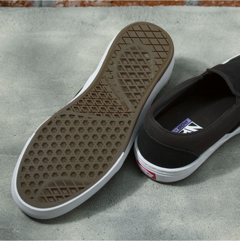 Black/Gray BMX Vans Slip Ons Bottom