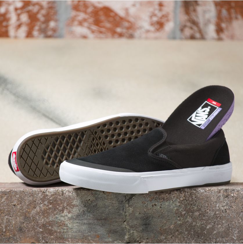 Black/Gray BMX Vans Slip Ons