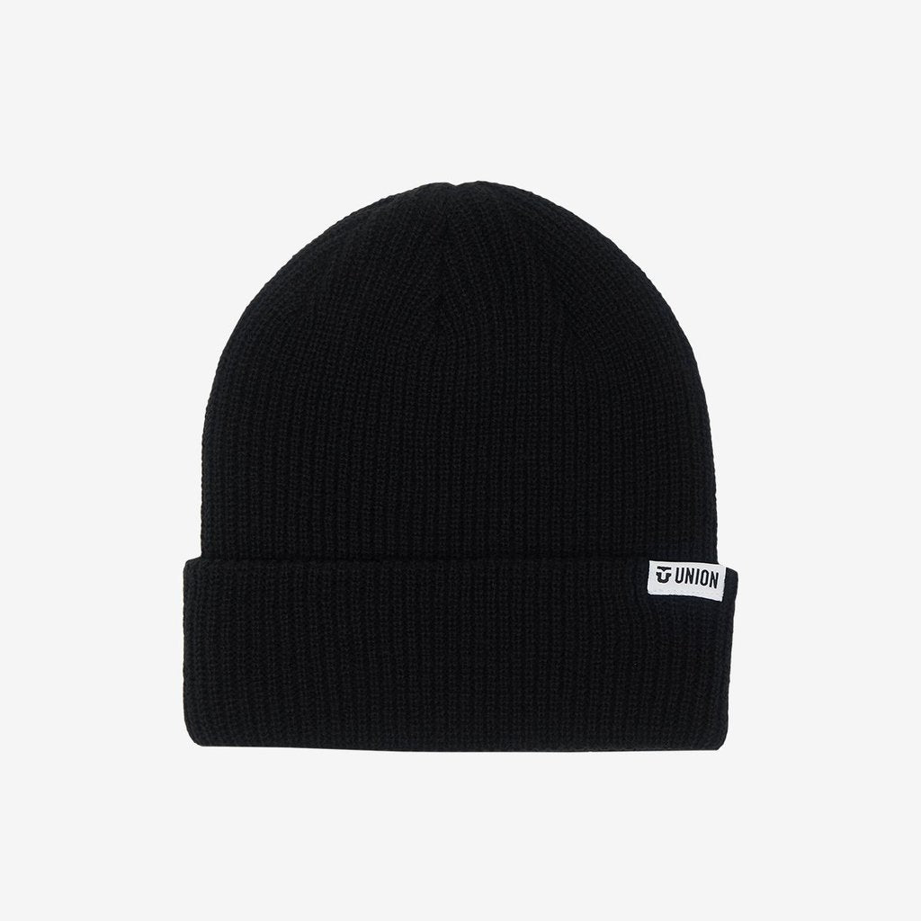 Black Low Cuff Union Binding Co Beanie