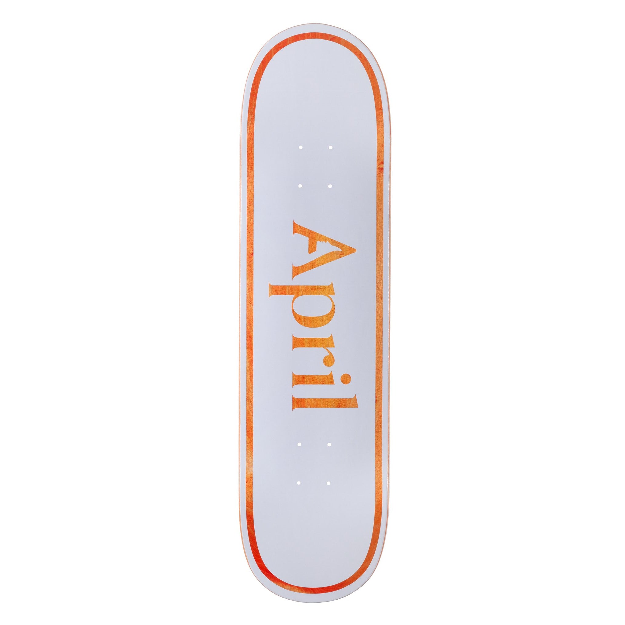 Orange OG Logo April Skateboards Deck