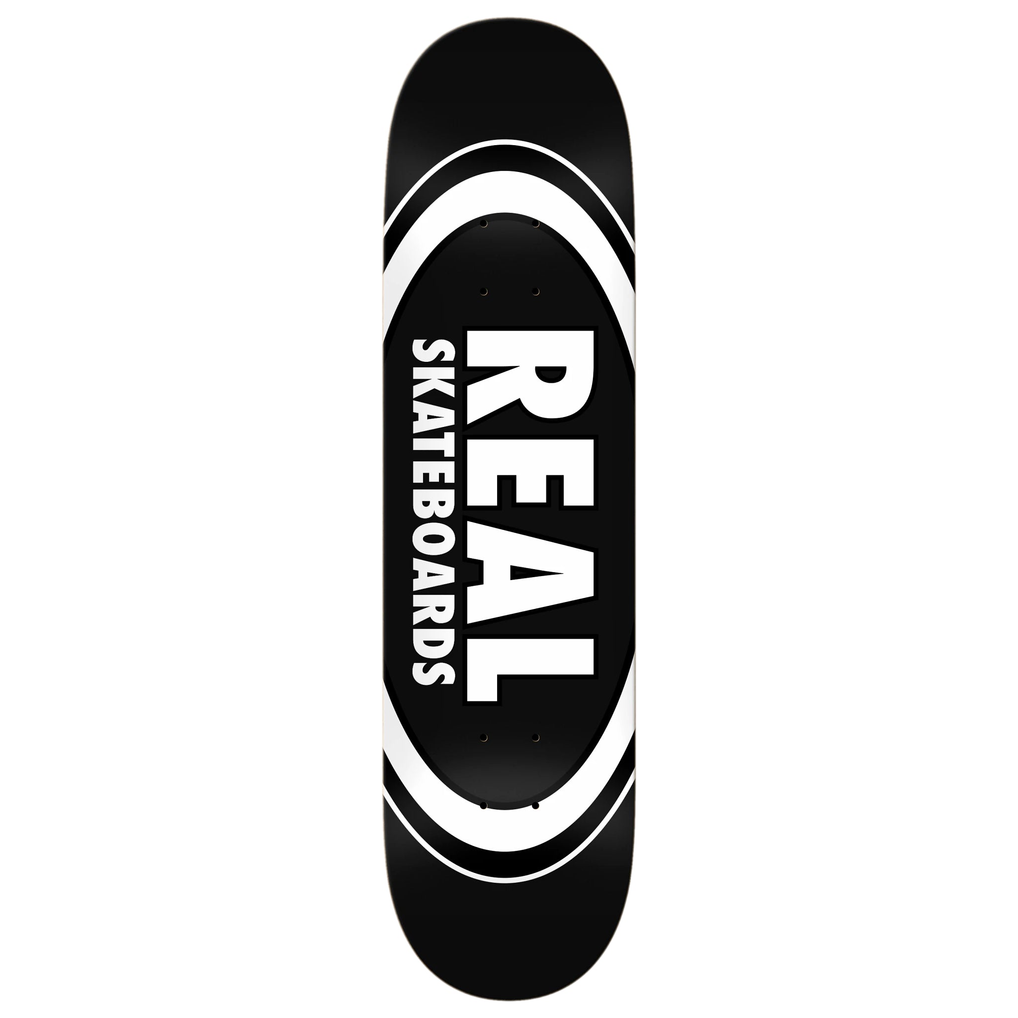 Black Classic Oval Real Skateboard Deck