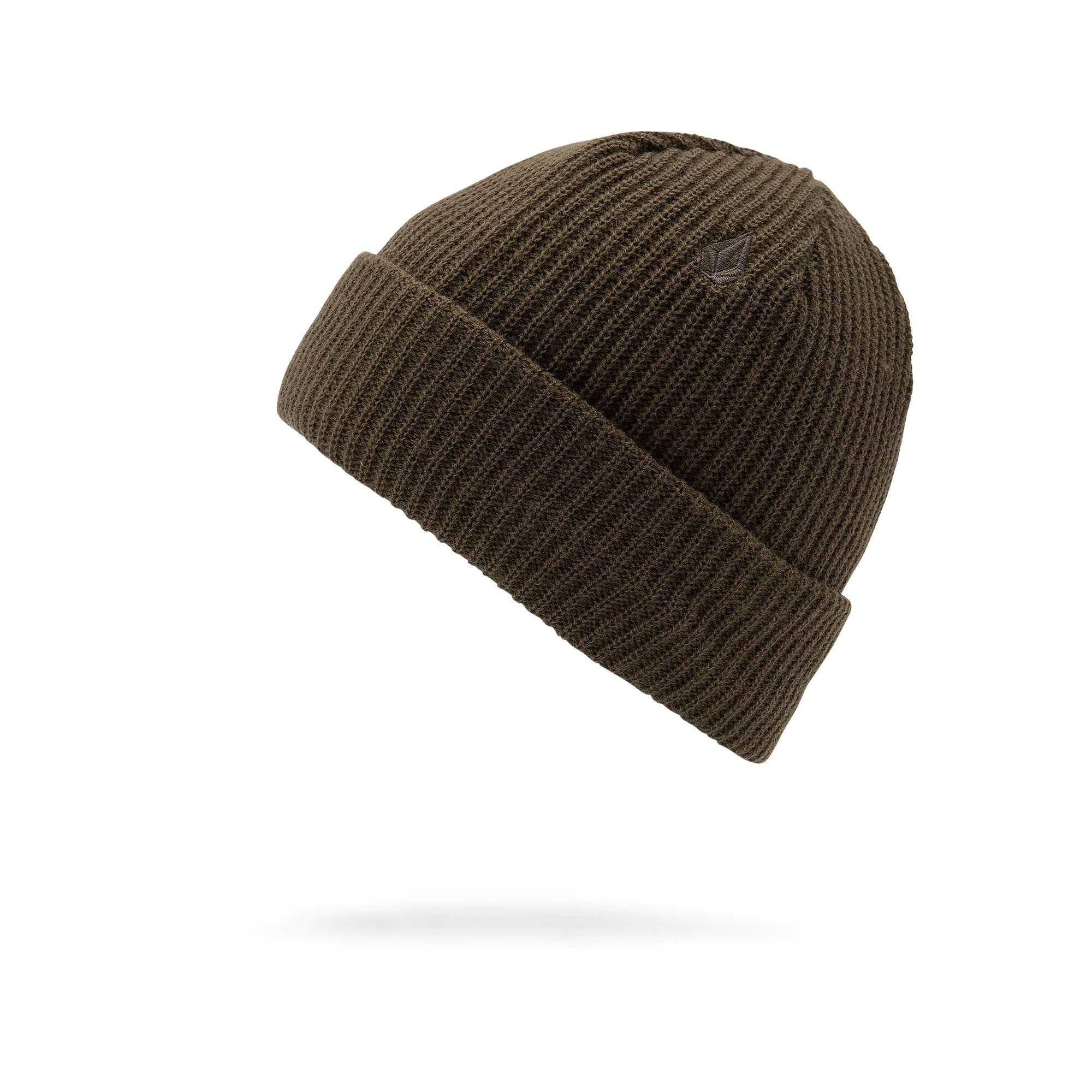 Military Black Sweep Lined Volcom Beanie Back