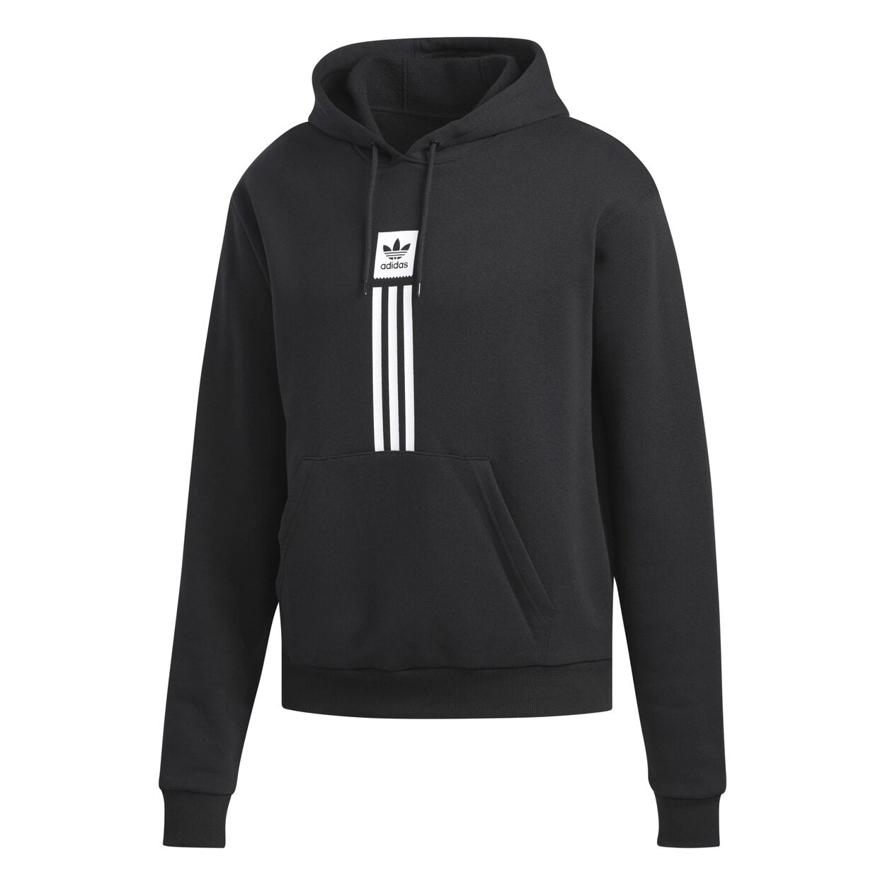 Adidas Solid Pillar Pullover Hoodie - Black/White