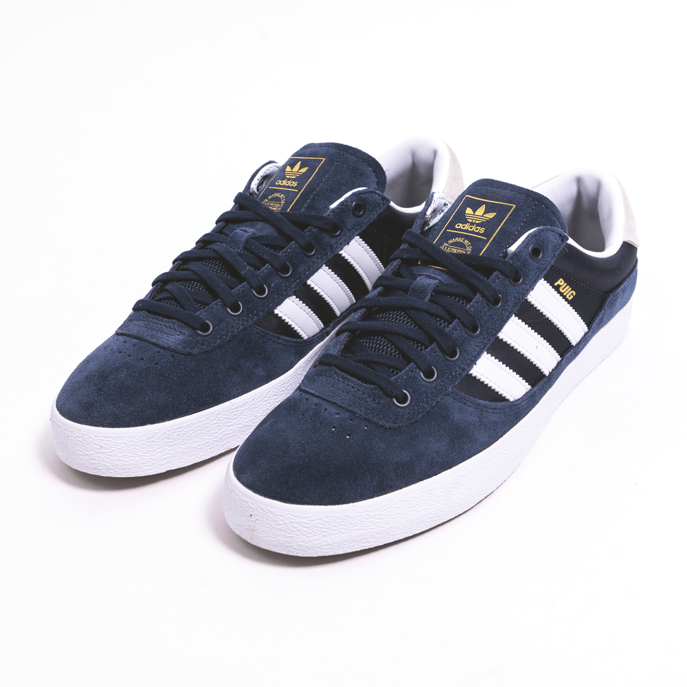 Navy/White Puig Indoor Adidas Skateboarding Shoe